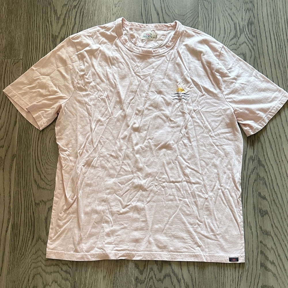 Faherty Light Pink Short Sleeve Tee